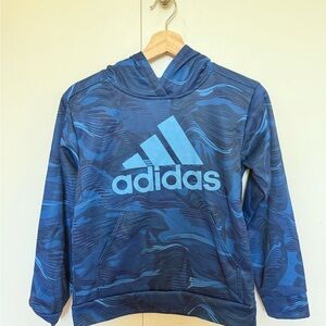 Adidas Tech Fleece (Dri-Fit / Sport) Blue Pattern Hoodie
